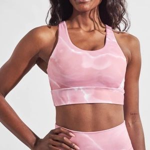 Buffbunny Rosa sports bra in Rose Courts. Size small